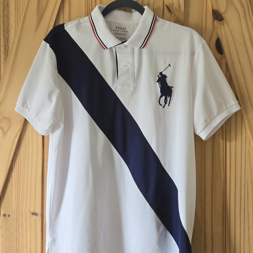 Polo by Ralph Lauren White and Black Men's Shirt